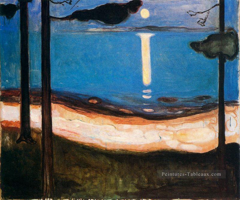lumière de lune 1895 Edvard Munch Expressionnisme Peintures à l'huile
